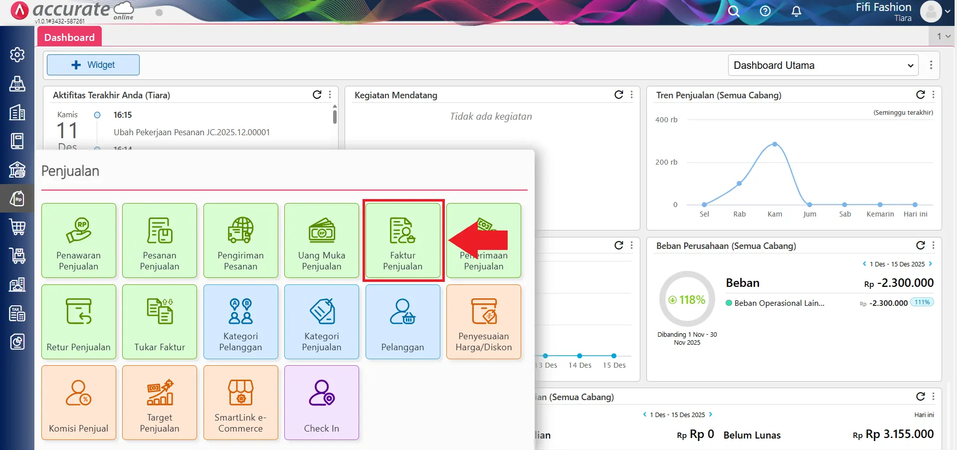 mencetak faktur penjualan secara massal